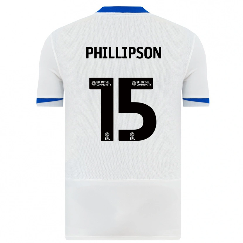 Danxen Hombre Camiseta Ben Phillipson #15 Blanco Negro 2ª Equipación 2025/26 La Camisa México