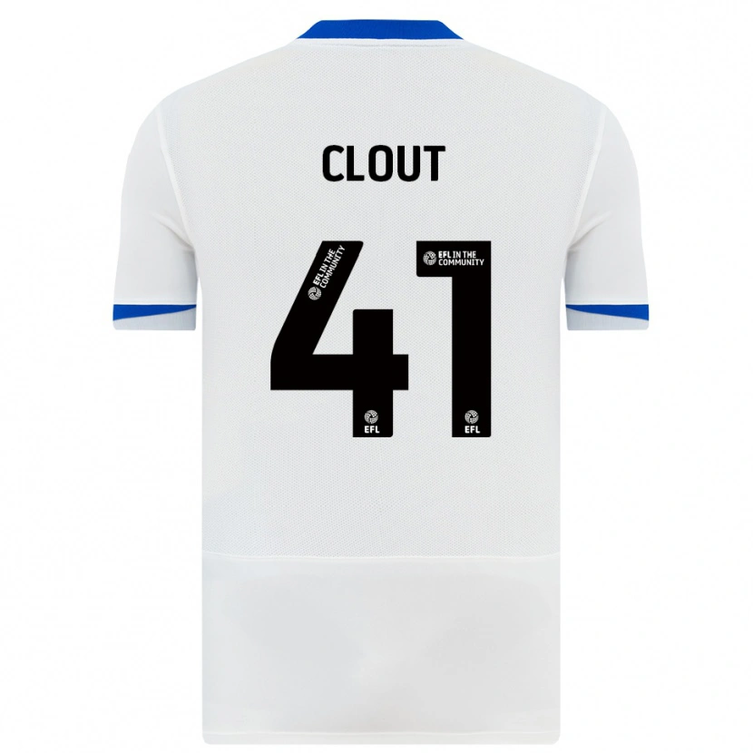 Danxen Hombre Camiseta Harry Clout #41 Blanco Negro 2ª Equipación 2025/26 La Camisa México
