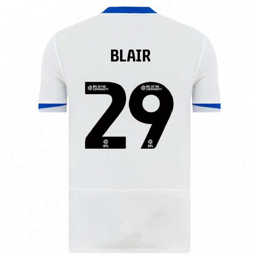 Danxen Hombre Camiseta Harvey Blair #29 Blanco Negro 2ª Equipación 2025/26 La Camisa México