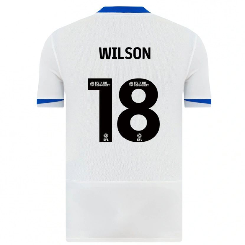 Danxen Hombre Camiseta George Wilson #18 Blanco Negro 2ª Equipación 2025/26 La Camisa México