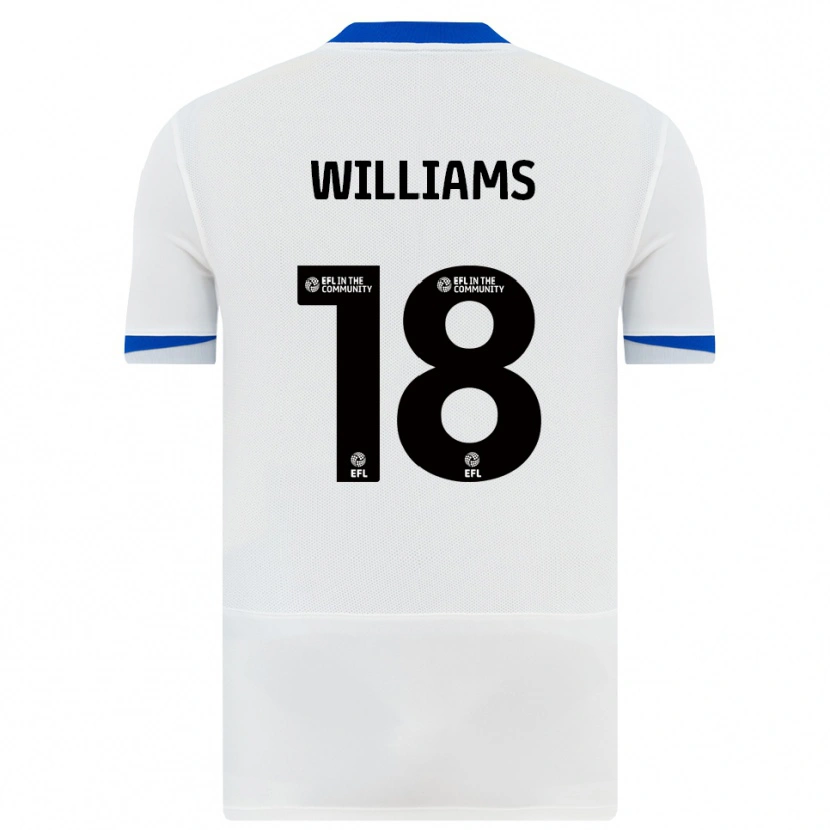 Danxen Hombre Camiseta Scarlett Williams #18 Blanco Negro 2ª Equipación 2025/26 La Camisa México