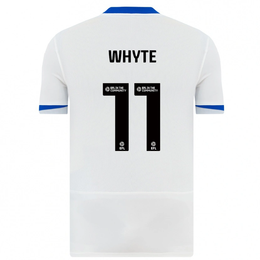 Danxen Hombre Camiseta Gavin Whyte #11 Blanco Negro 2ª Equipación 2025/26 La Camisa México