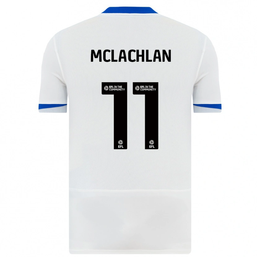 Danxen Hombre Camiseta Daisy Mclachlan #11 Blanco Negro 2ª Equipación 2025/26 La Camisa México