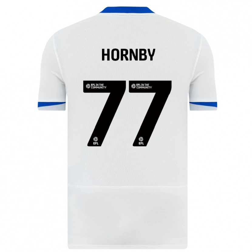 Danxen Hombre Camiseta Megan Hornby #77 Blanco Negro 2ª Equipación 2025/26 La Camisa México
