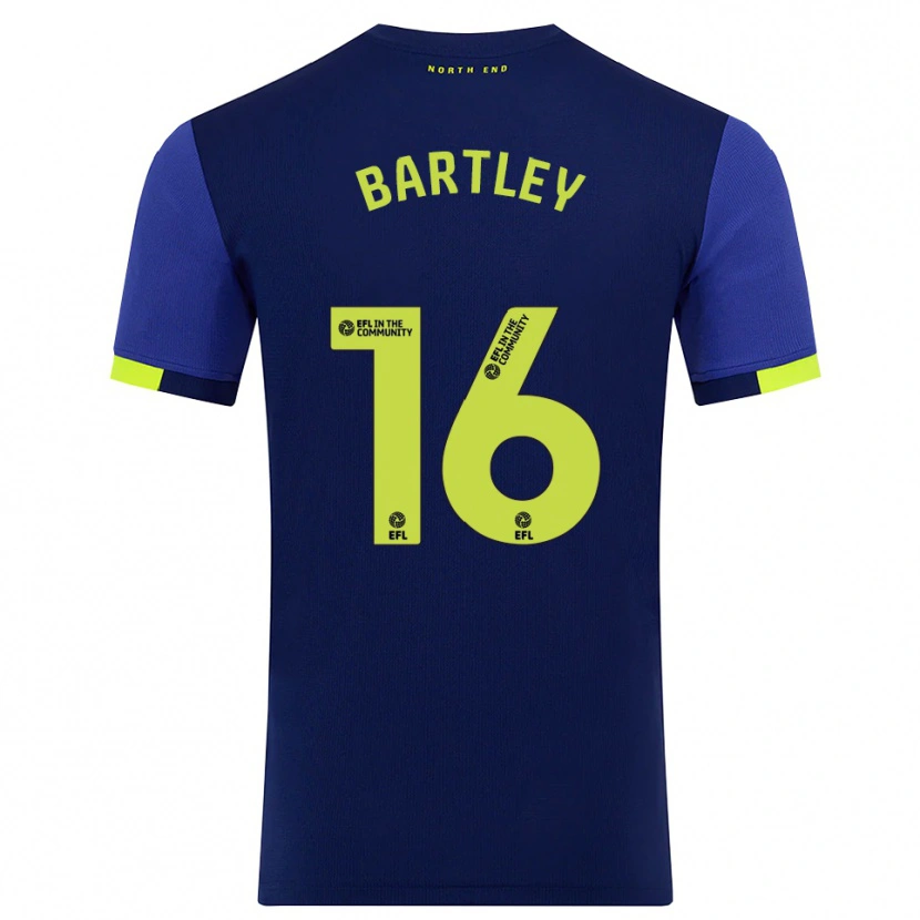 Danxen Hombre Camiseta Melanie Bartley #16 Azul Marino Amarillo 2ª Equipación 2025/26 La Camisa México