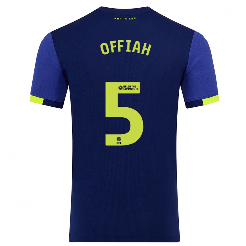 Danxen Hombre Camiseta Odeluga Offiah #5 Azul Marino Amarillo 2ª Equipación 2025/26 La Camisa México