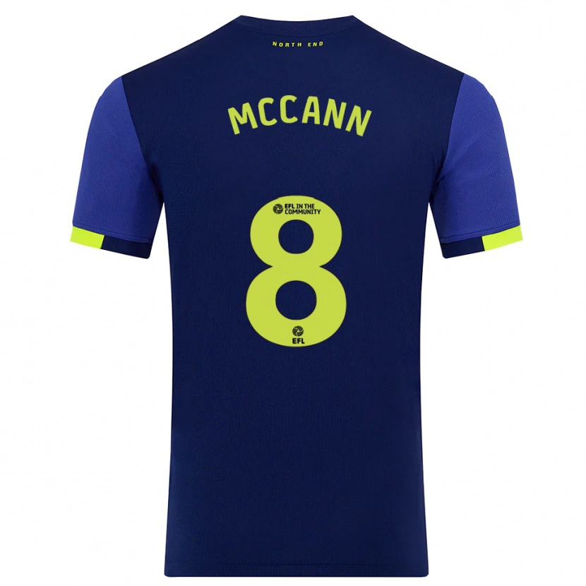 Danxen Hombre Camiseta Ali Mccann #8 Azul Marino Amarillo 2ª Equipación 2025/26 La Camisa México
