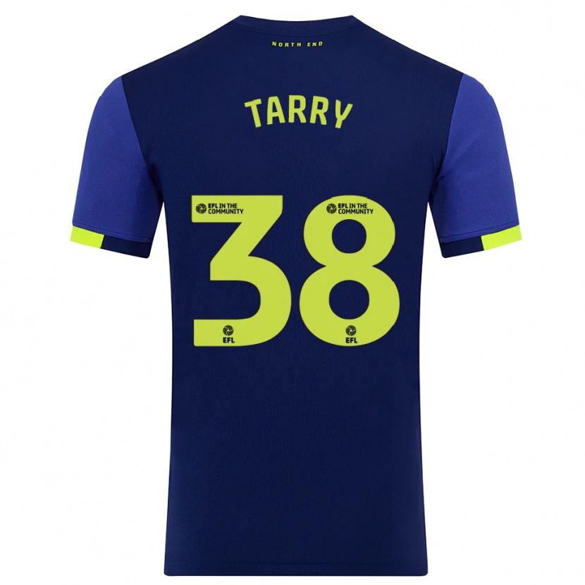 Danxen Hombre Camiseta Troy Tarry #38 Azul Marino Amarillo 2ª Equipación 2025/26 La Camisa México