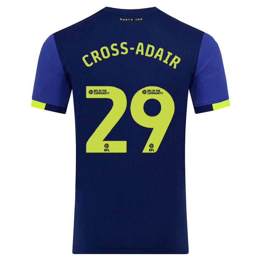 Danxen Hombre Camiseta Finlay Cross-Adair #29 Azul Marino Amarillo 2ª Equipación 2025/26 La Camisa México