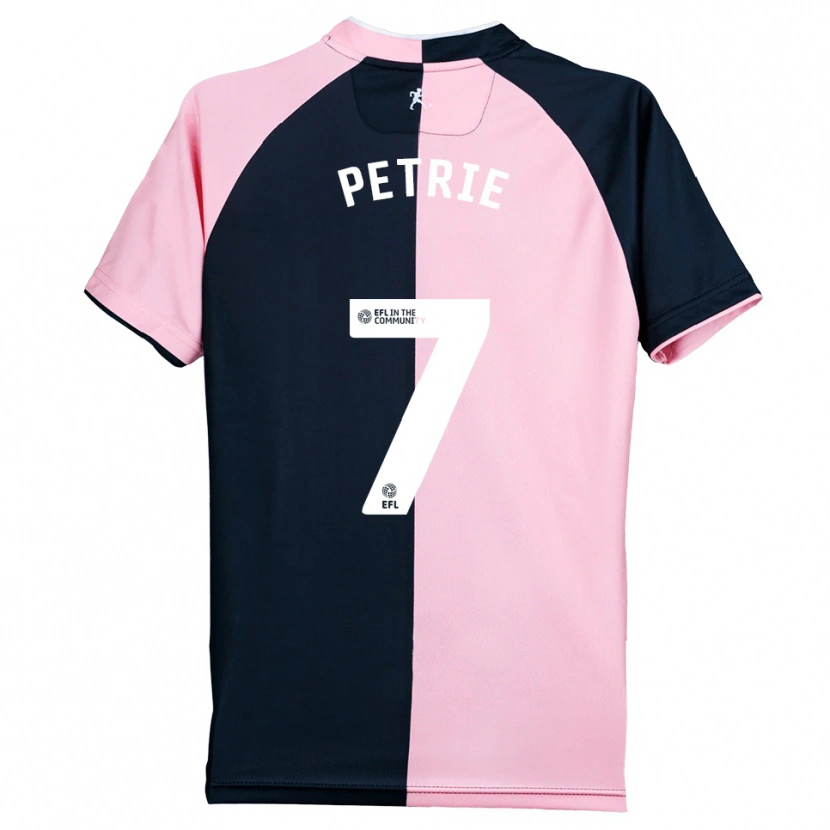 Danxen Hombre Camiseta Kieran Petrie #7 Rosa Negro 2ª Equipación 2025/26 La Camisa México