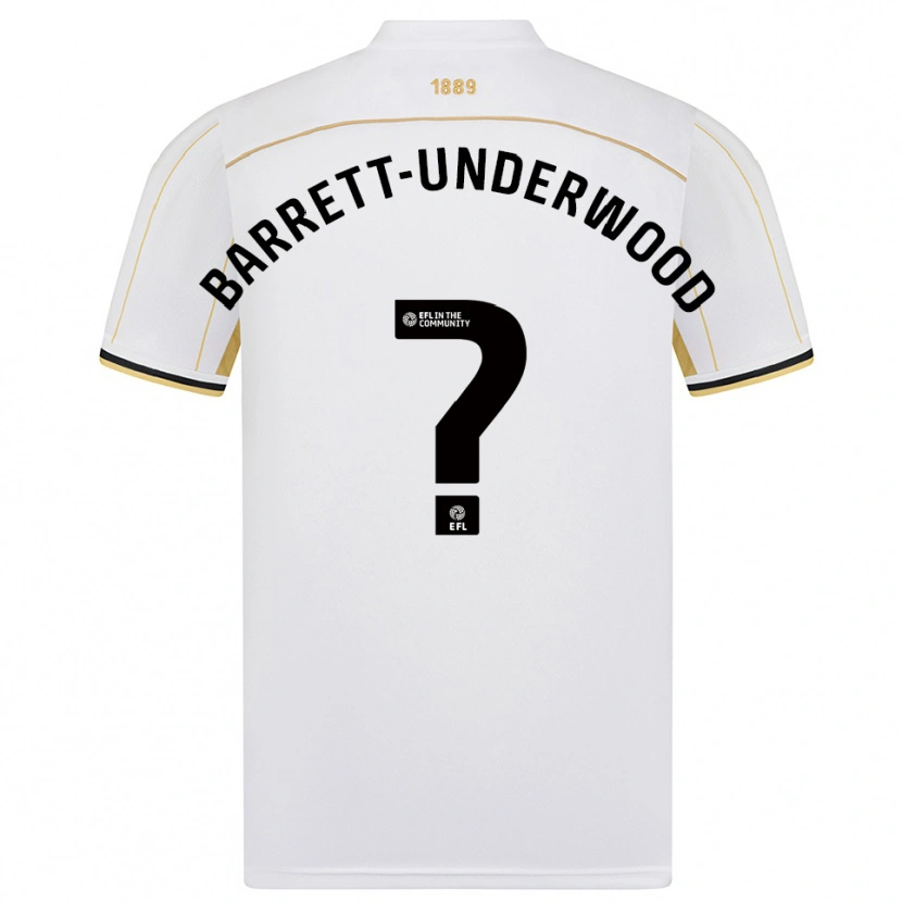 Danxen Hombre Camiseta Keehan Barret-Underwood #0 Blanco Oro 2ª Equipación 2025/26 La Camisa México