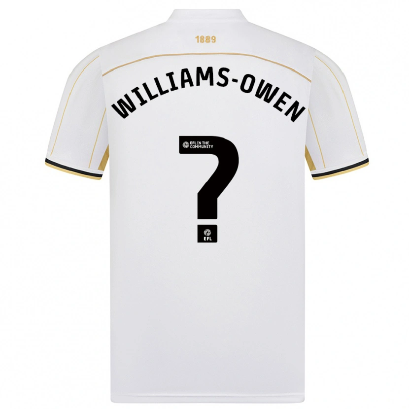 Danxen Hombre Camiseta Brooke Williams-Owen #0 Blanco Oro 2ª Equipación 2025/26 La Camisa México