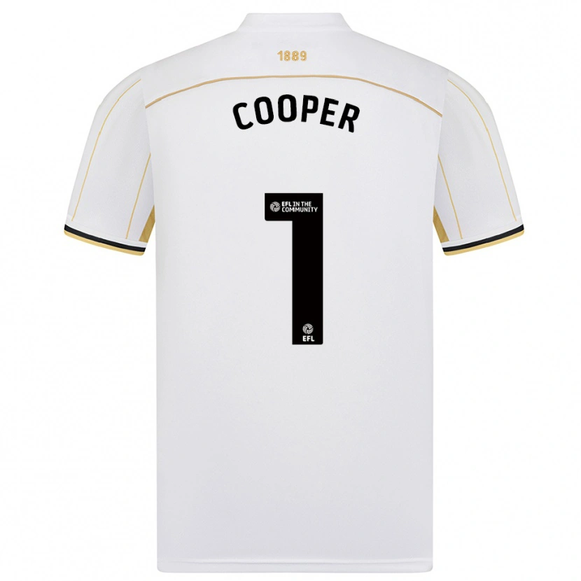 Danxen Hombre Camiseta Michael Cooper #1 Blanco Oro 2ª Equipación 2025/26 La Camisa México
