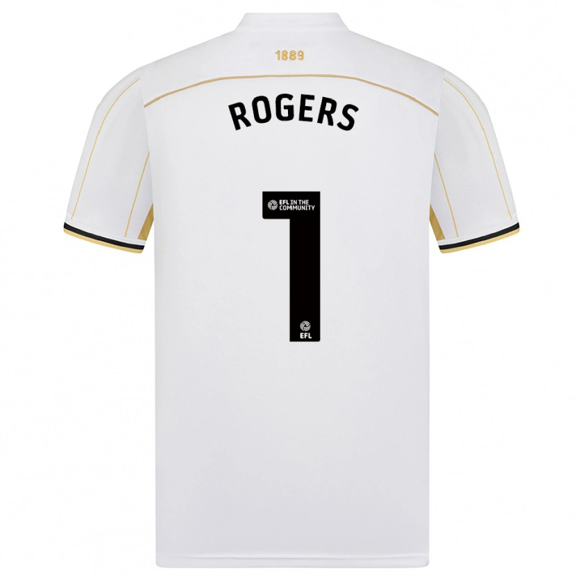 Danxen Hombre Camiseta Sian Rogers #1 Blanco Oro 2ª Equipación 2025/26 La Camisa México