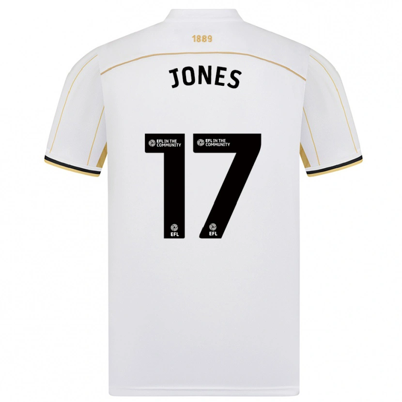 Danxen Hombre Camiseta Frankie Jones #17 Blanco Oro 2ª Equipación 2025/26 La Camisa México