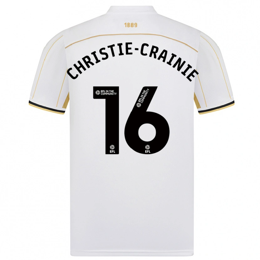 Danxen Hombre Camiseta Archie Christie-Crainie #16 Blanco Oro 2ª Equipación 2025/26 La Camisa México
