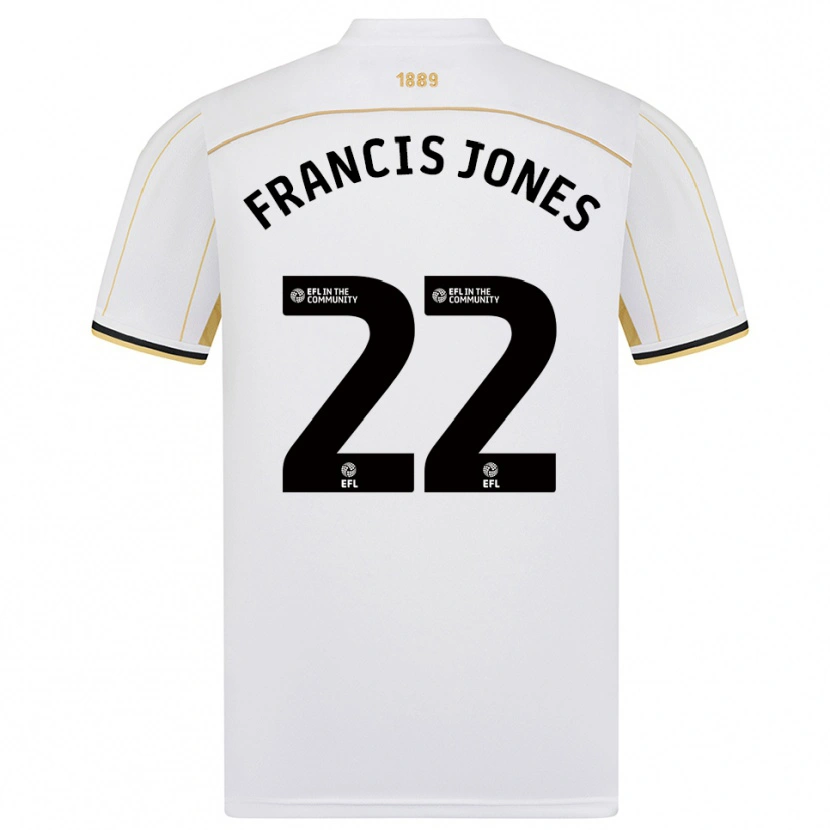 Danxen Hombre Camiseta Maria Francis-Jones #22 Blanco Oro 2ª Equipación 2025/26 La Camisa México