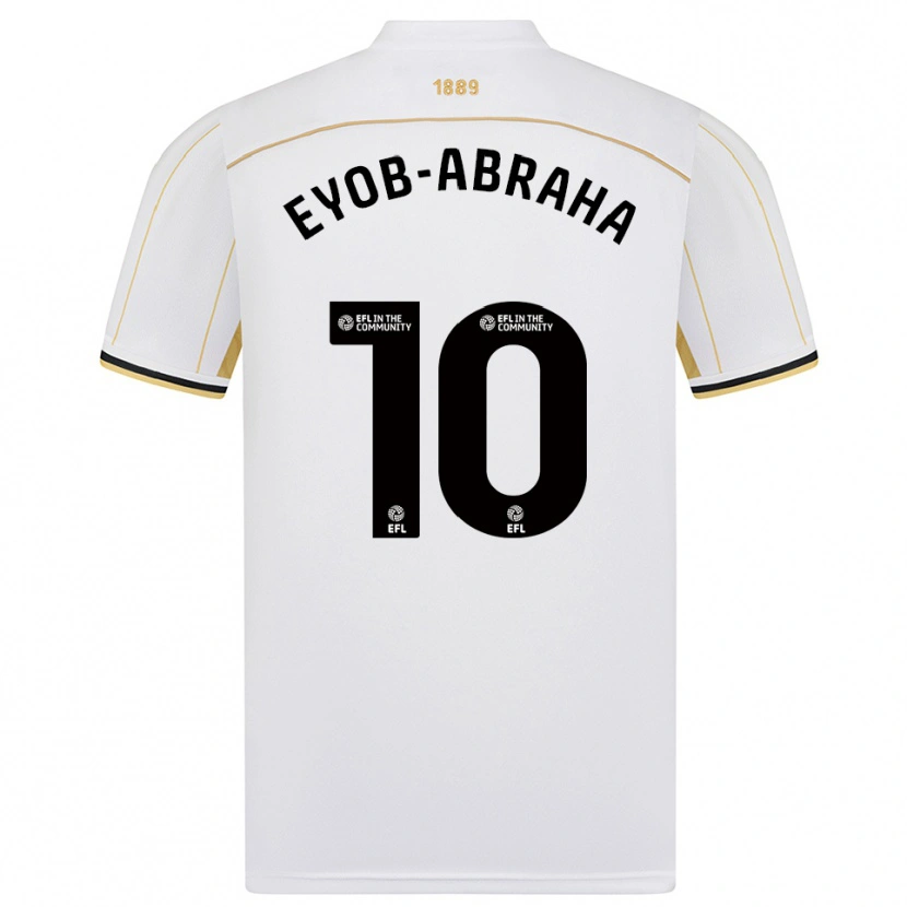 Danxen Hombre Camiseta Siem Eyob-Abraha #10 Blanco Oro 2ª Equipación 2025/26 La Camisa México