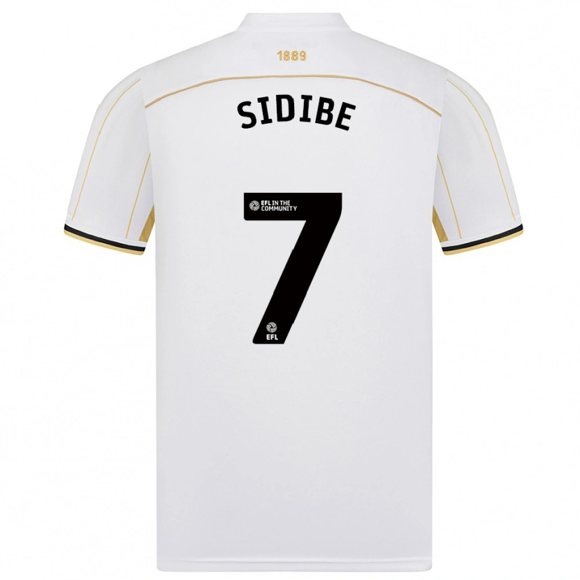 Danxen Hombre Camiseta Lamine Sidibe #7 Blanco Oro 2ª Equipación 2025/26 La Camisa México