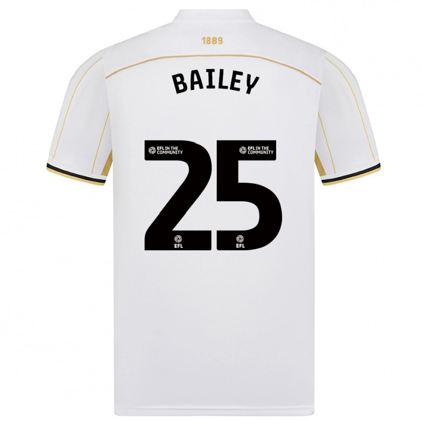 Danxen Hombre Camiseta Jade Bailey #25 Blanco Oro 2ª Equipación 2025/26 La Camisa México