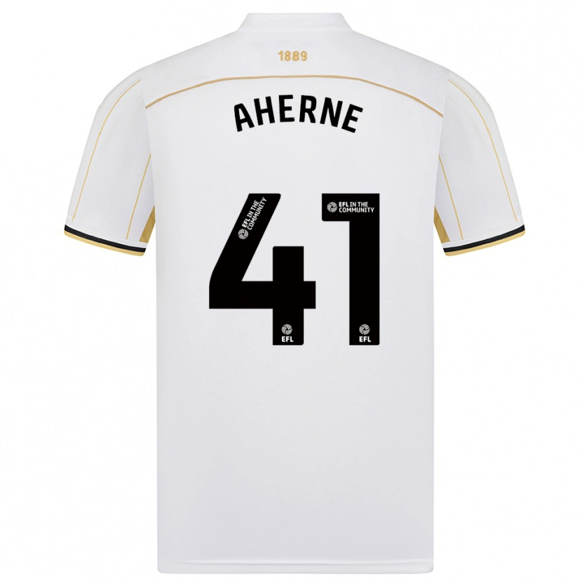 Danxen Hombre Camiseta Alyssa Aherne #41 Blanco Oro 2ª Equipación 2025/26 La Camisa México