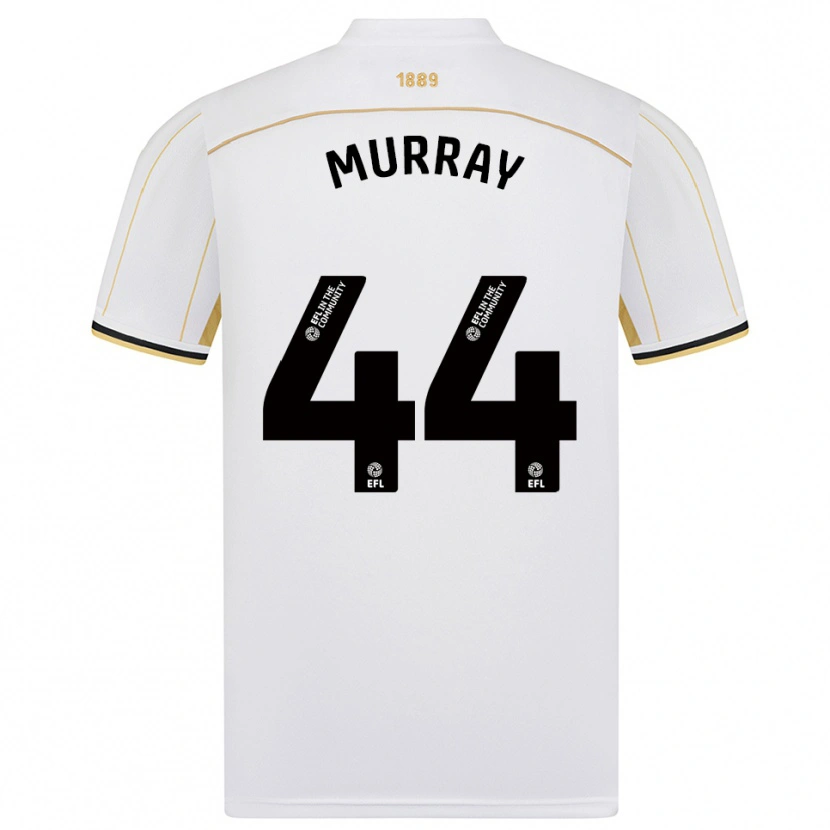 Danxen Hombre Camiseta Satara Murray #44 Blanco Oro 2ª Equipación 2025/26 La Camisa México