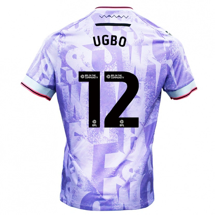 Danxen Hombre Camiseta Iké Ugbo #12 Lila Blanco 2ª Equipación 2025/26 La Camisa México
