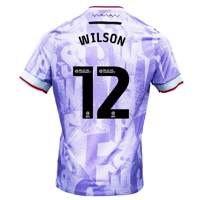 Danxen Hombre Camiseta Ryan Wilson #12 Lila Blanco 2ª Equipación 2025/26 La Camisa México