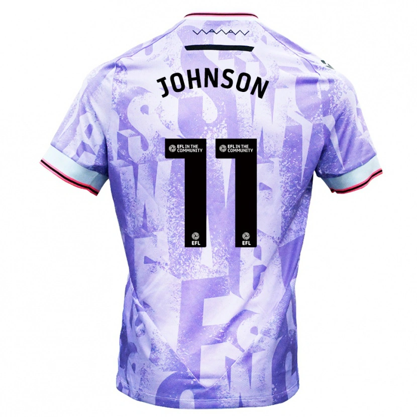 Danxen Hombre Camiseta Reece Johnson #11 Lila Blanco 2ª Equipación 2025/26 La Camisa México