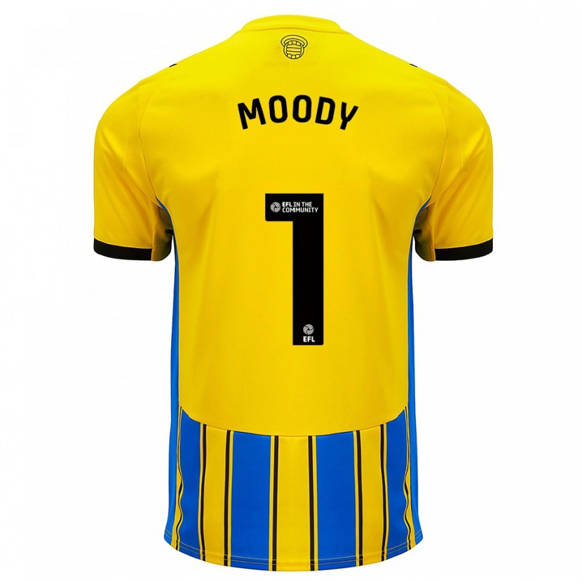 Danxen Hombre Camiseta Dylan Moody #1 Azul Amarillo 2ª Equipación 2025/26 La Camisa México