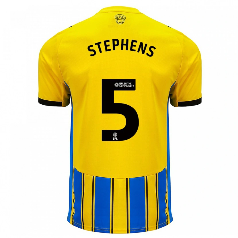 Danxen Hombre Camiseta Jack Stephens #5 Azul Amarillo 2ª Equipación 2025/26 La Camisa México