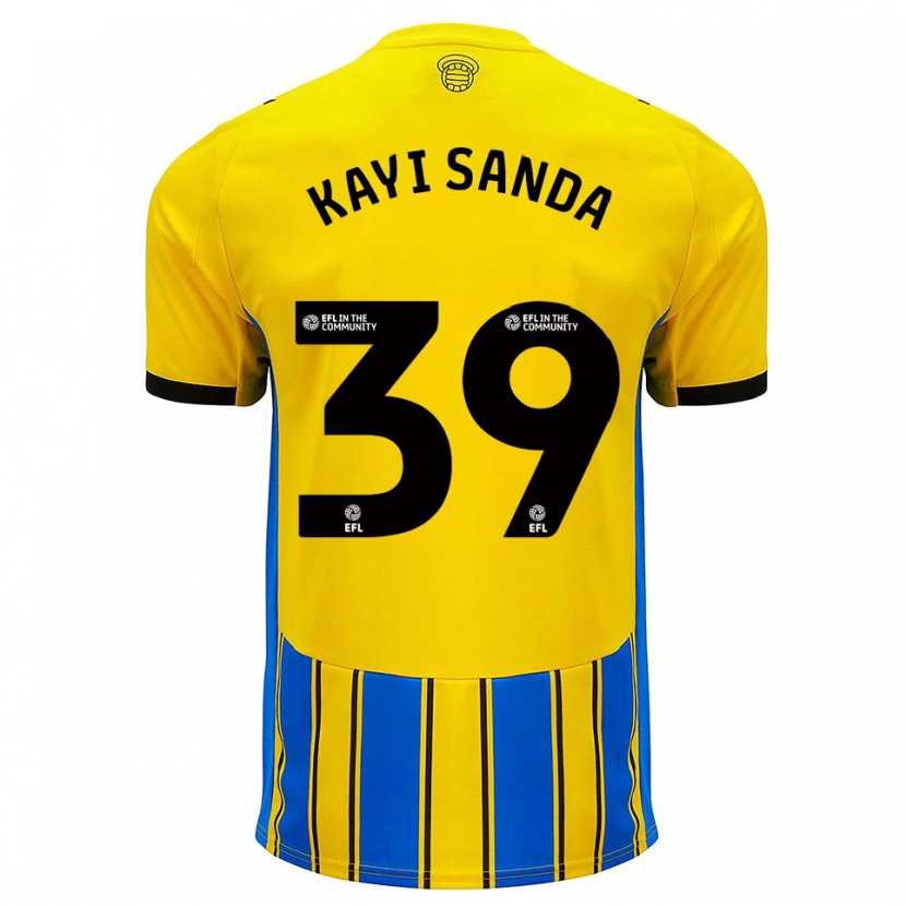 Danxen Hombre Camiseta Joachim Kayi Sanda #39 Azul Amarillo 2ª Equipación 2025/26 La Camisa México