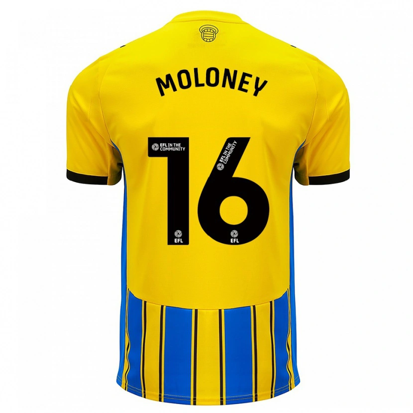 Danxen Hombre Camiseta George Moloney #16 Azul Amarillo 2ª Equipación 2025/26 La Camisa México