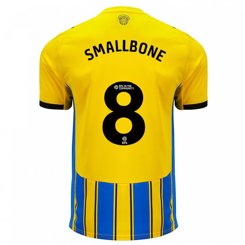 Danxen Hombre Camiseta Will Smallbone #8 Azul Amarillo 2ª Equipación 2025/26 La Camisa México
