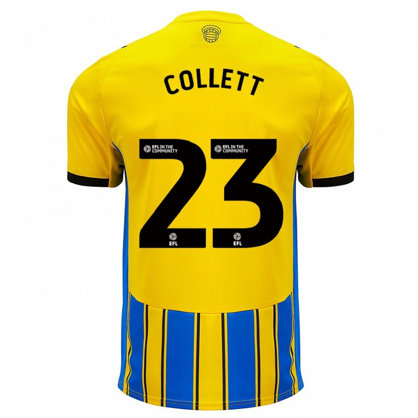 Danxen Hombre Camiseta Megan Collett #23 Azul Amarillo 2ª Equipación 2025/26 La Camisa México
