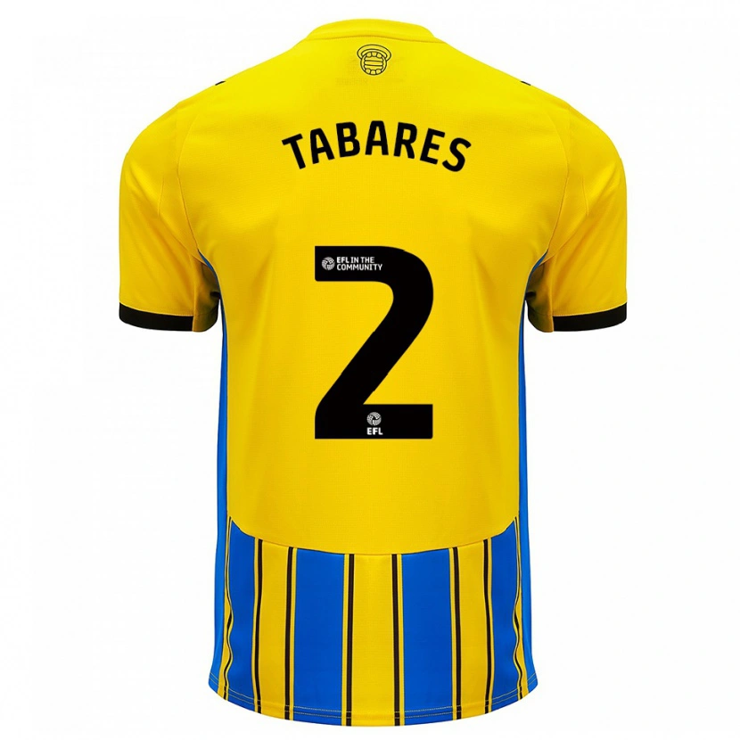 Danxen Hombre Camiseta Samuel Tabares #2 Azul Amarillo 2ª Equipación 2025/26 La Camisa México