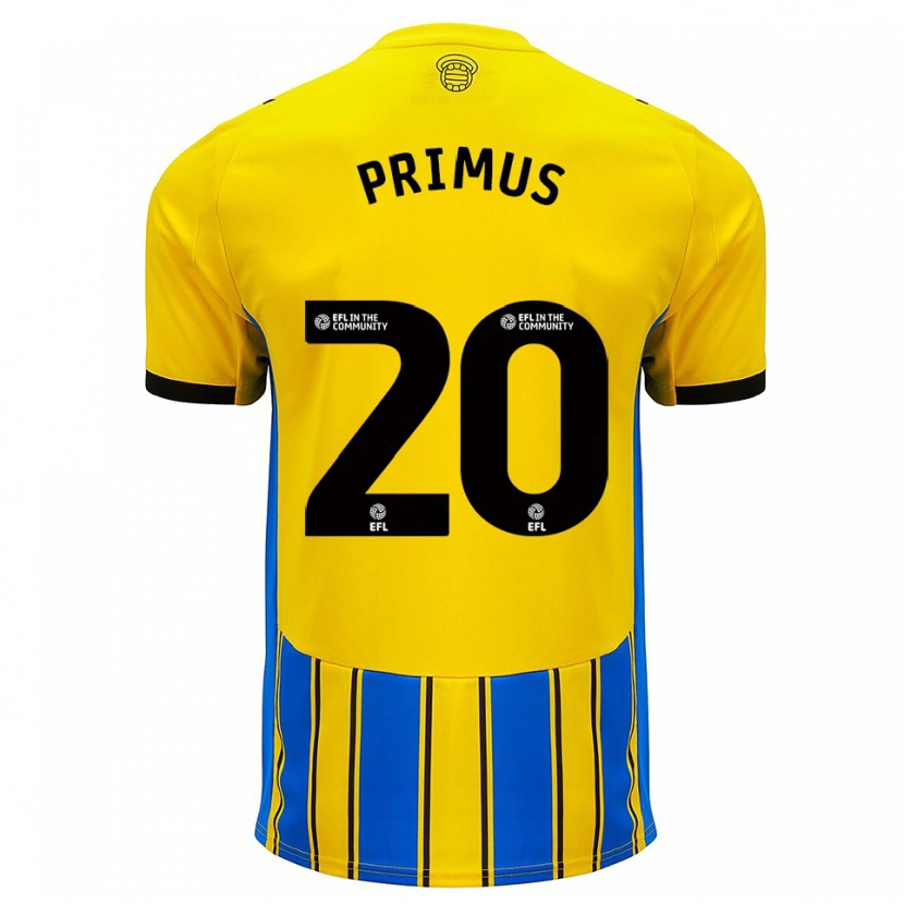 Danxen Hombre Camiseta Atlanta Primus #20 Azul Amarillo 2ª Equipación 2025/26 La Camisa México