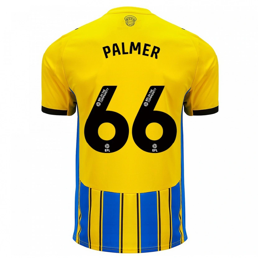 Danxen Hombre Camiseta Aimee Palmer #66 Azul Amarillo 2ª Equipación 2025/26 La Camisa México