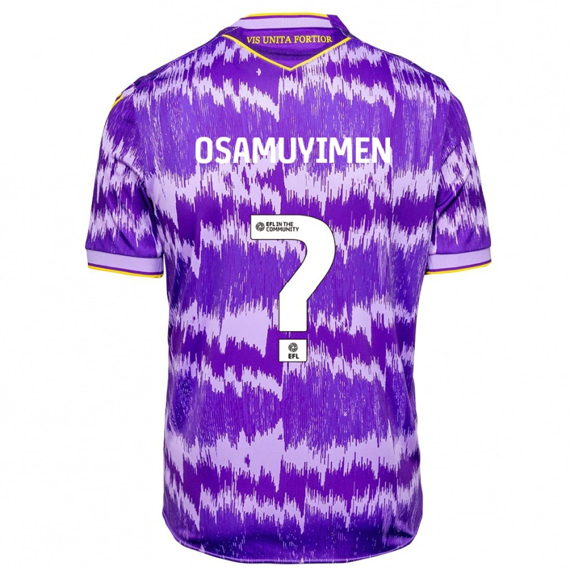Danxen Hombre Camiseta David Osamuyimen #0 Púrpura Amarillo 2ª Equipación 2025/26 La Camisa México