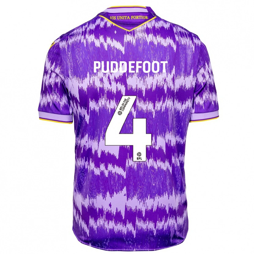 Danxen Hombre Camiseta Danielle Puddefoot #4 Púrpura Amarillo 2ª Equipación 2025/26 La Camisa México
