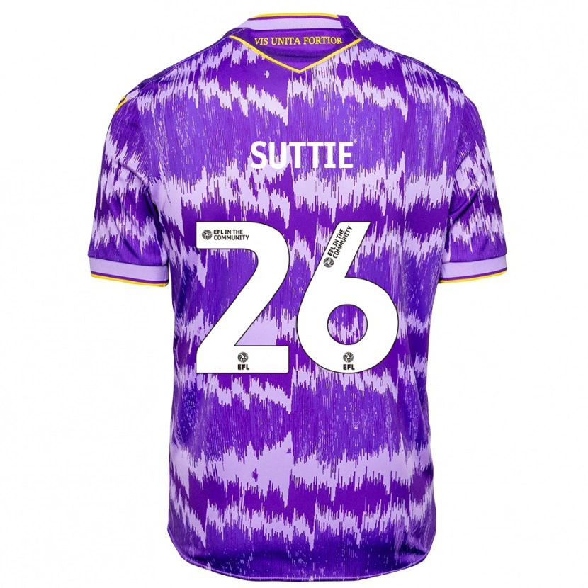Danxen Hombre Camiseta Arabella Suttie #26 Púrpura Amarillo 2ª Equipación 2025/26 La Camisa México