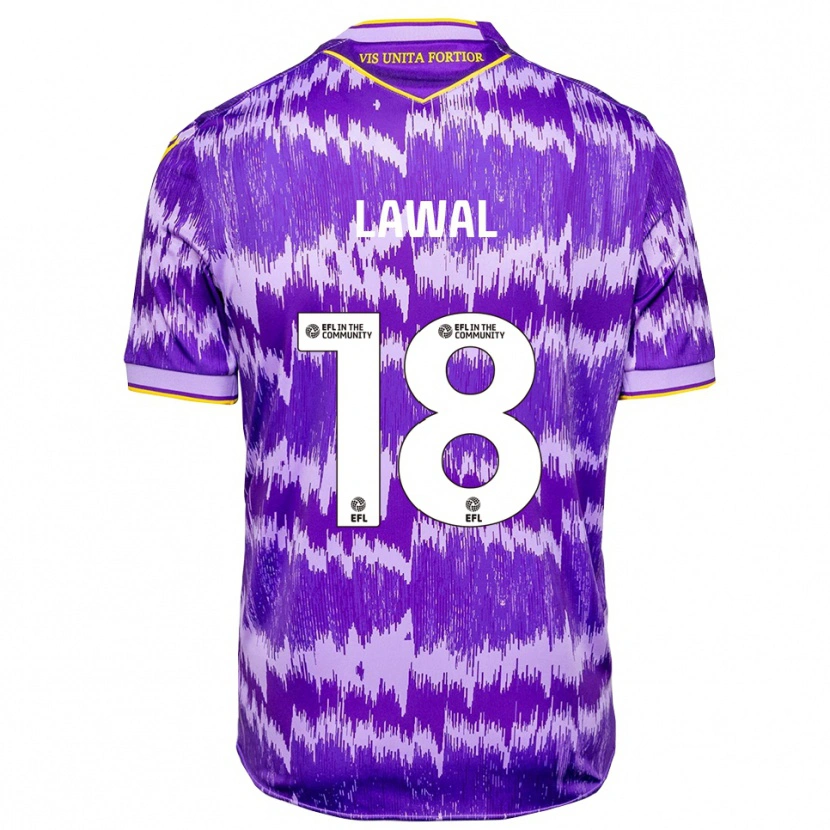 Danxen Hombre Camiseta Bosun Lawal #18 Púrpura Amarillo 2ª Equipación 2025/26 La Camisa México