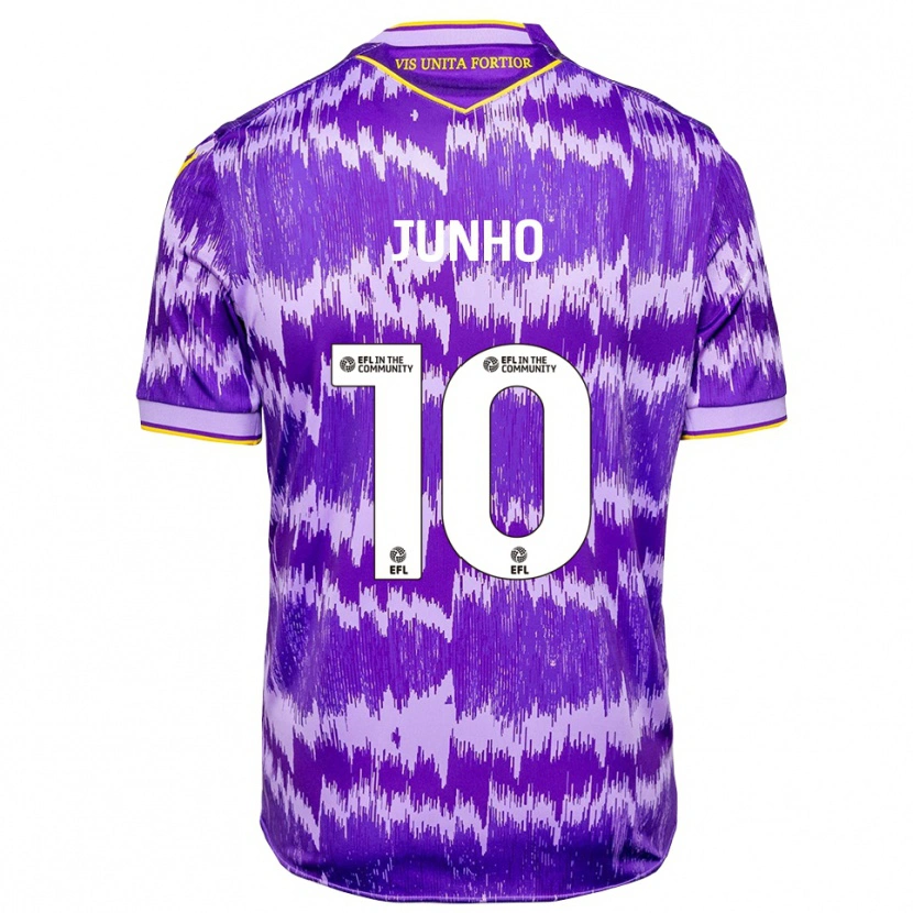 Danxen Hombre Camiseta Jun-Ho Bae #10 Púrpura Amarillo 2ª Equipación 2025/26 La Camisa México