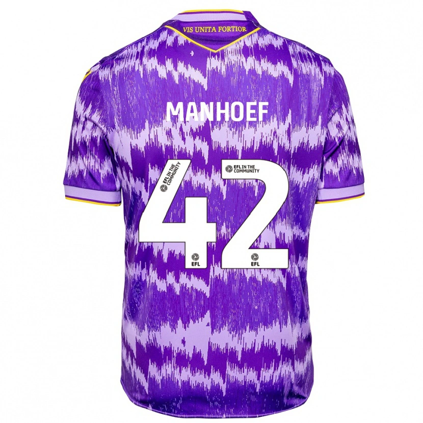 Danxen Hombre Camiseta Million Manhoef #42 Púrpura Amarillo 2ª Equipación 2025/26 La Camisa México