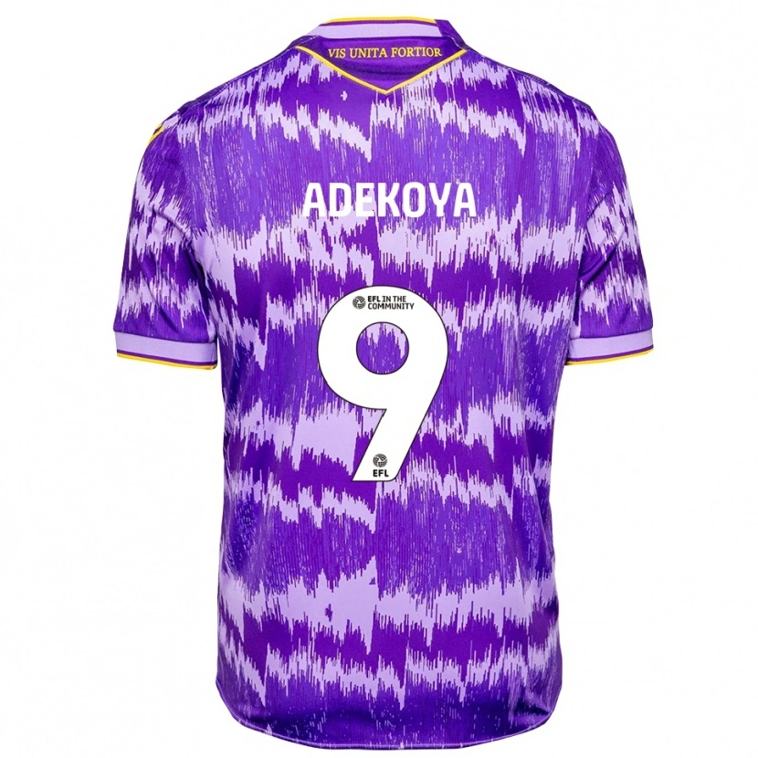 Danxen Hombre Camiseta Dean Adekoya #9 Púrpura Amarillo 2ª Equipación 2025/26 La Camisa México