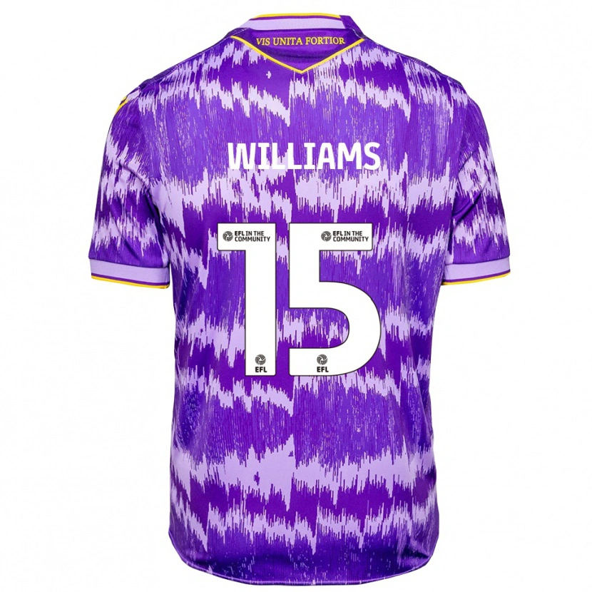 Danxen Hombre Camiseta Lee Williams #15 Púrpura Amarillo 2ª Equipación 2025/26 La Camisa México
