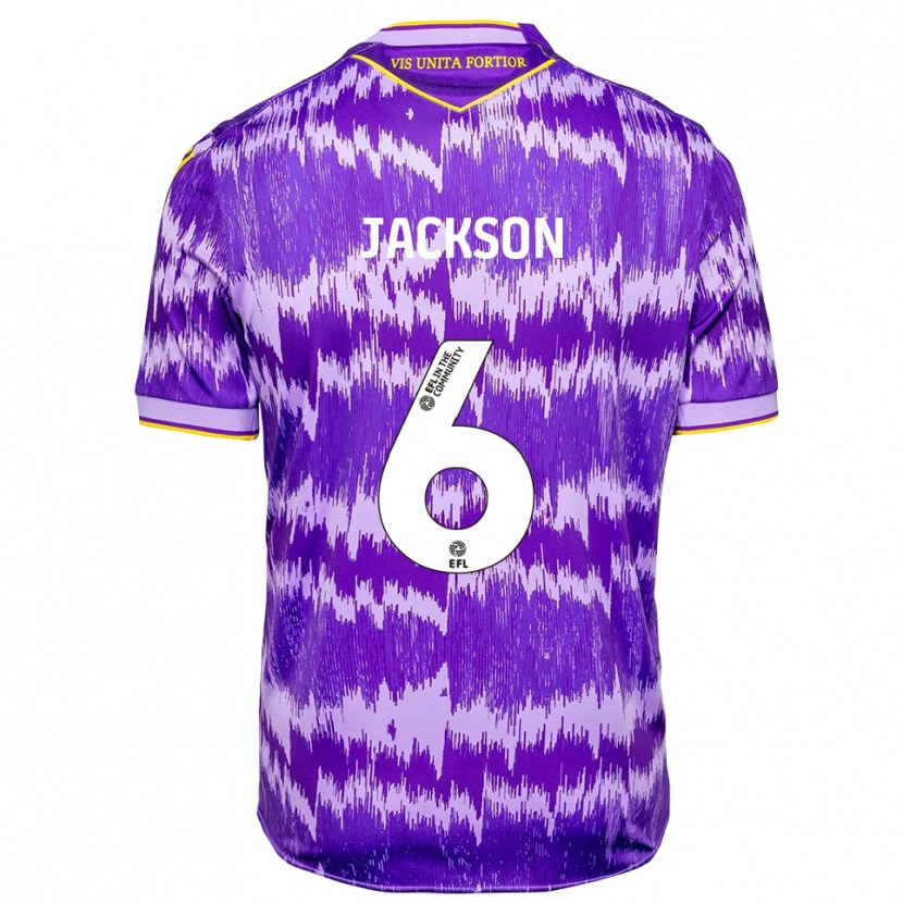 Danxen Hombre Camiseta Jackson Kelly #6 Púrpura Amarillo 2ª Equipación 2025/26 La Camisa México