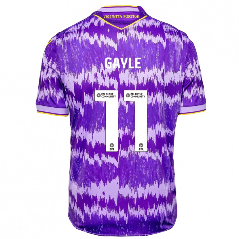 Danxen Hombre Camiseta Dwight Gayle #11 Púrpura Amarillo 2ª Equipación 2025/26 La Camisa México