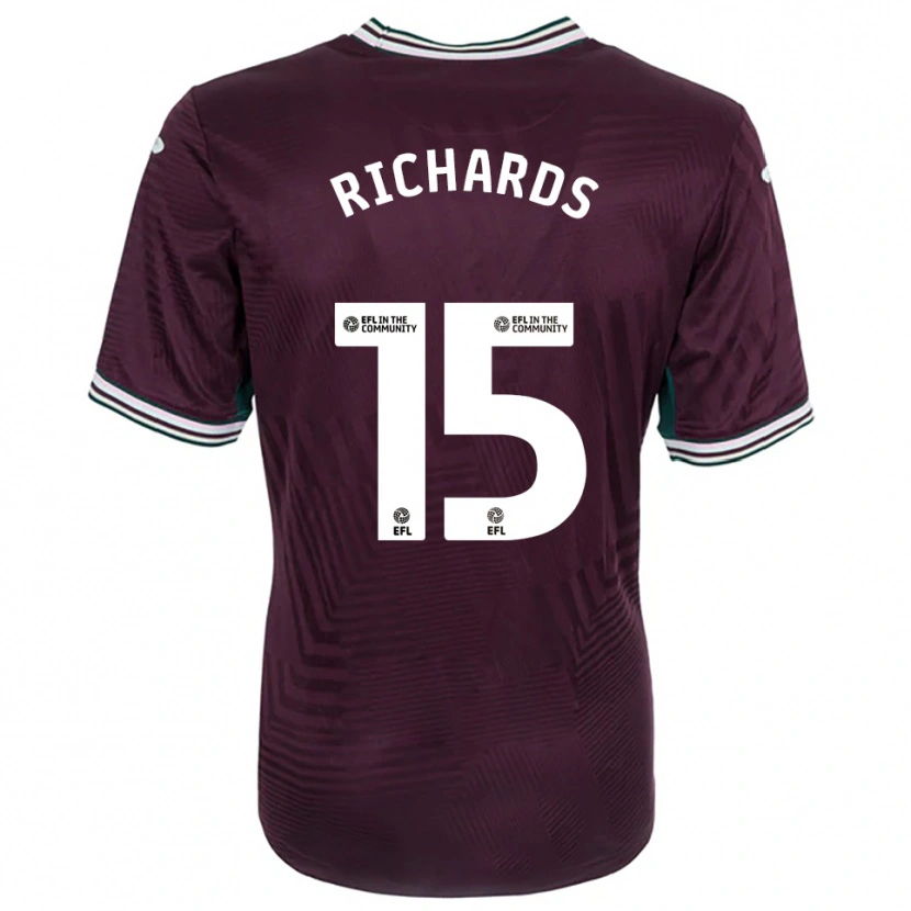 Danxen Hombre Camiseta Emily Richards #15 Rojo Óxido Blanco 2ª Equipación 2025/26 La Camisa México