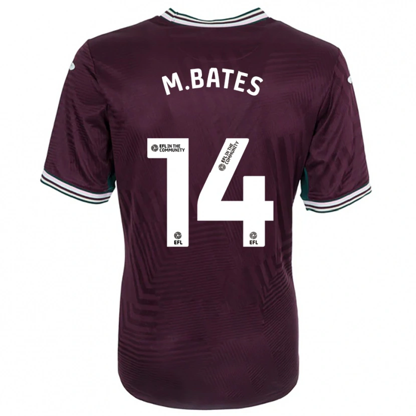 Danxen Hombre Camiseta Mitchell Bates #14 Rojo Óxido Blanco 2ª Equipación 2025/26 La Camisa México
